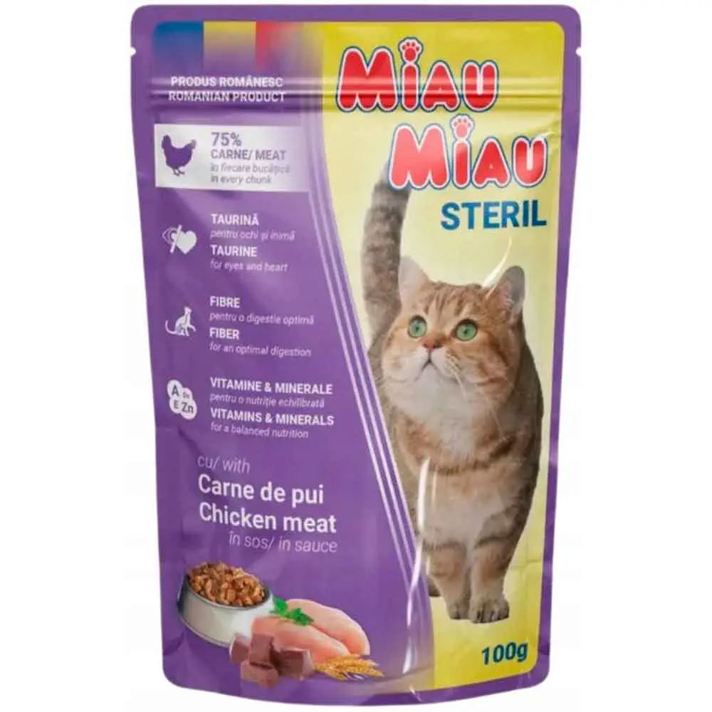 Miau Miau Kısır Kedi Konservesi Tavuklu 100 Gr